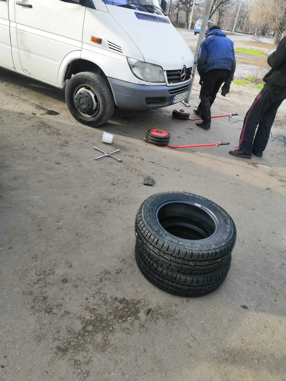 Переобул передні колеса