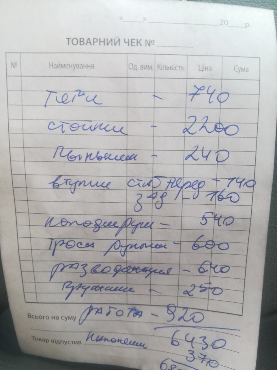 Перше ТО 2