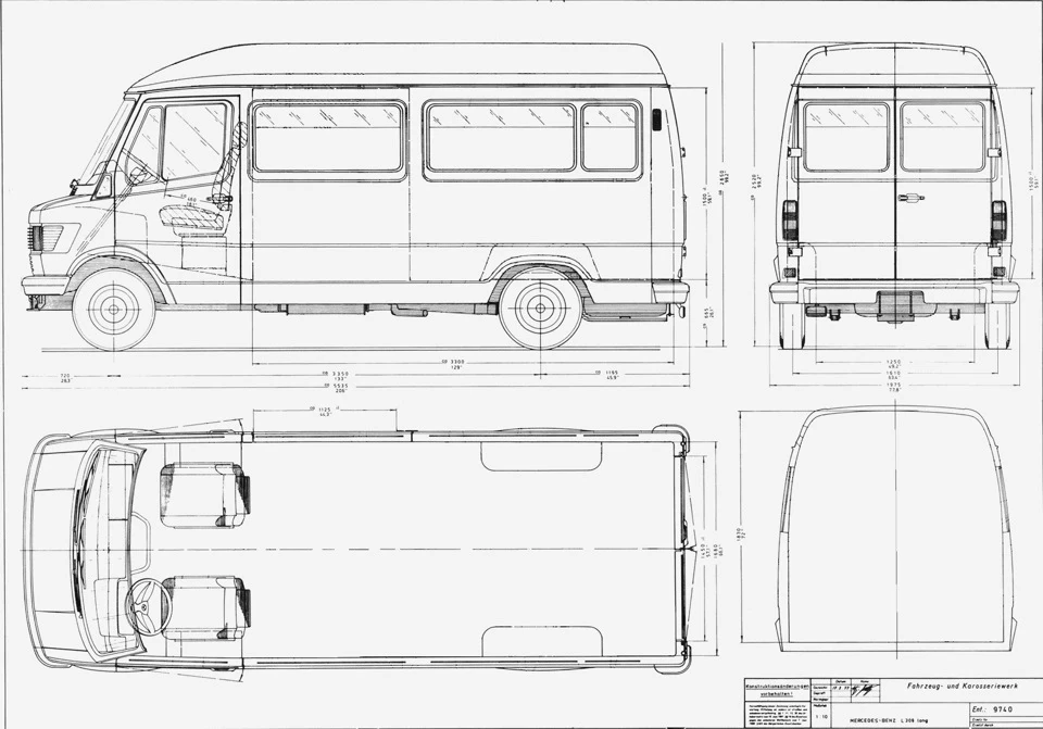 Просто так, може комусь треба. Розміри Mercedes-Benz T1 308 410