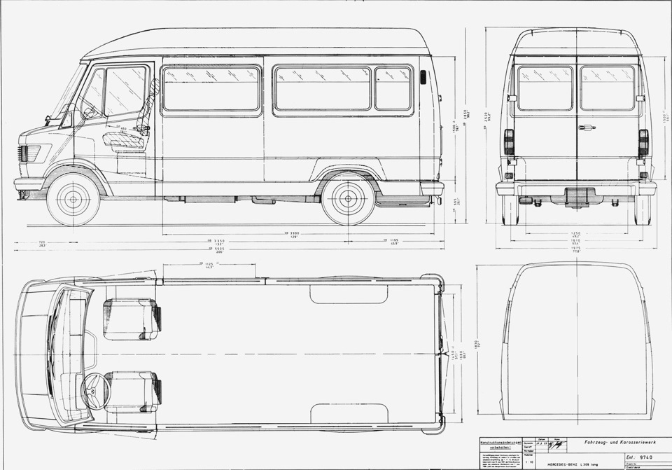 Просто так, може комусь треба. Розміри Mercedes-Benz T1 308 410 1