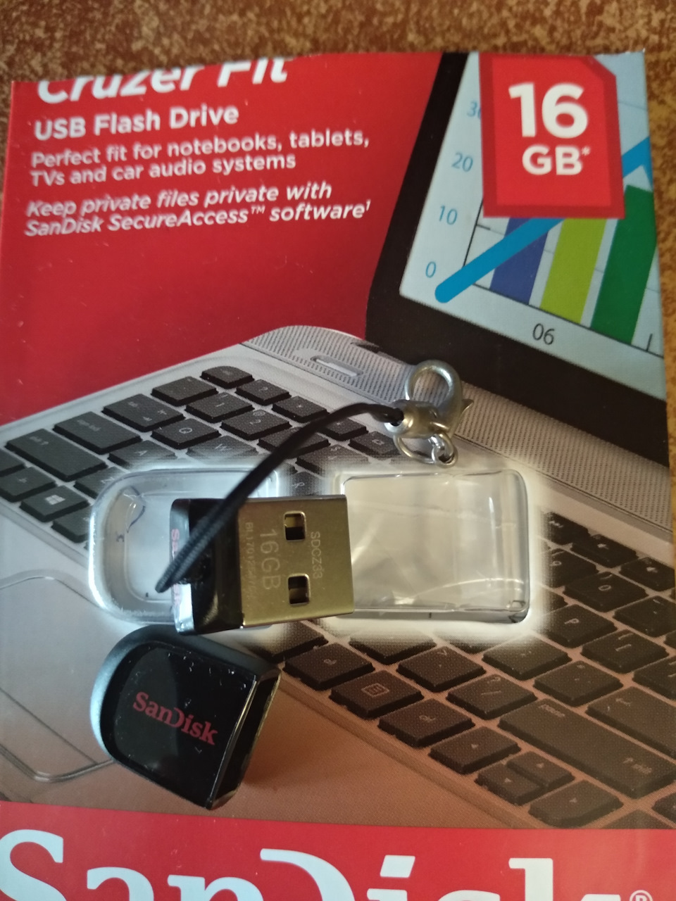 Прикупив собі флешку в Авто фірми San Disk Cruzer Fit 16Gb 2
