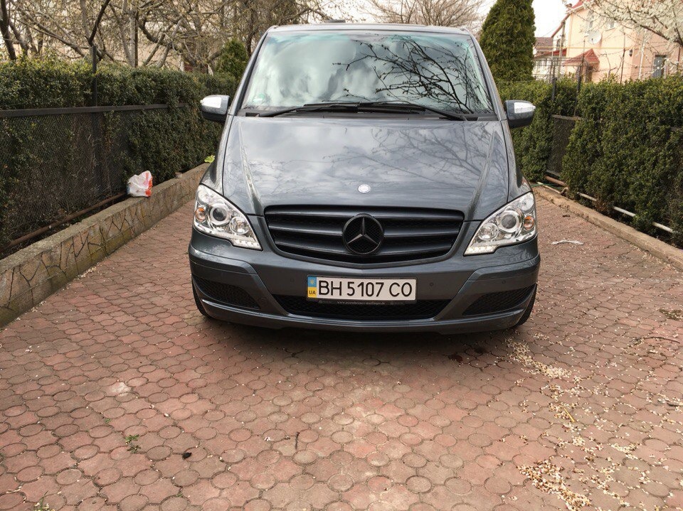 установка LED фар у 639 vito 2