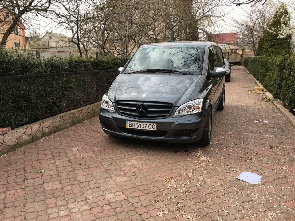 установка LED фар у 639 vito 4
