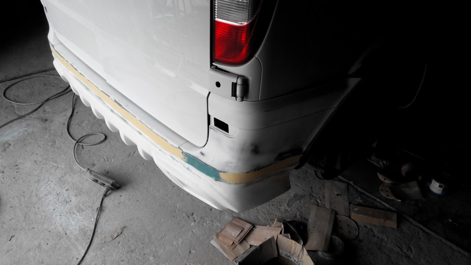 Накладка на задній бампер Vito W639 продовження 4