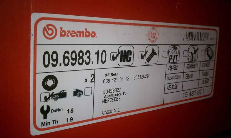 Тормозні диски BREMBO