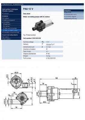 електро насос, водяний насос, Bosch, тосольний насос 4