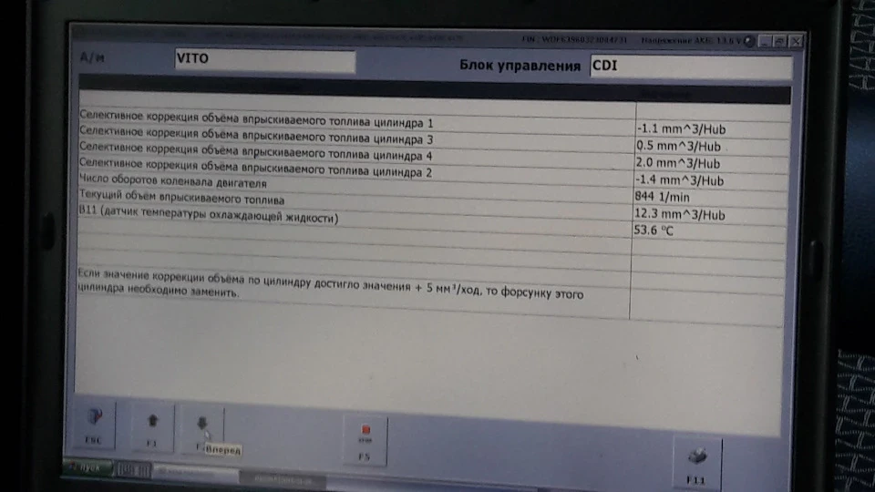 Корекція упорскування паливних форсунок