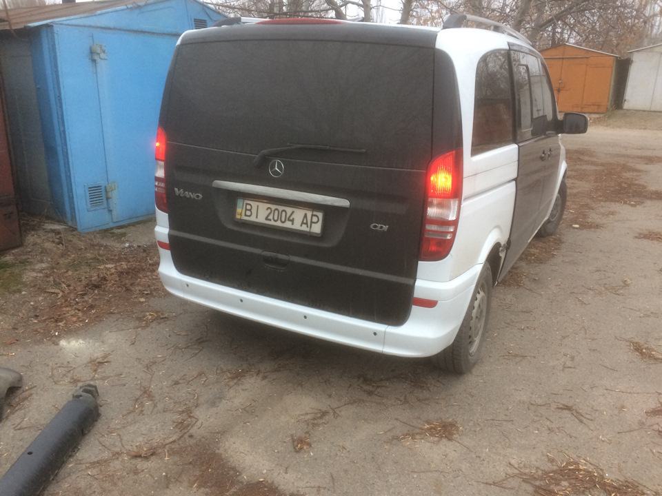 Установка заднего бампера Рестайл 4