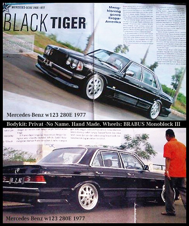 Black Tiger Mercedes-Benz w123 Bodykit + Brabus Monoblock III 1