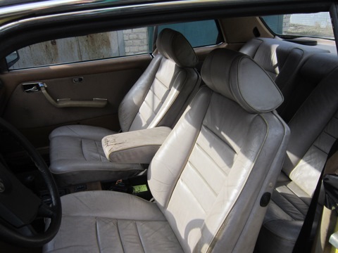 Продам шкіряний білий салон Mersedes 126 coupe 2