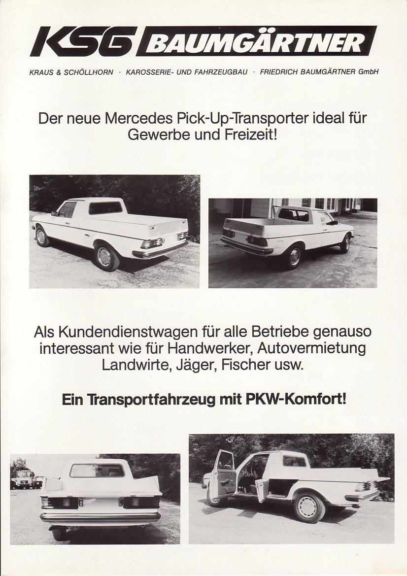 W123 Pickup від KSG Baumgärtner 3