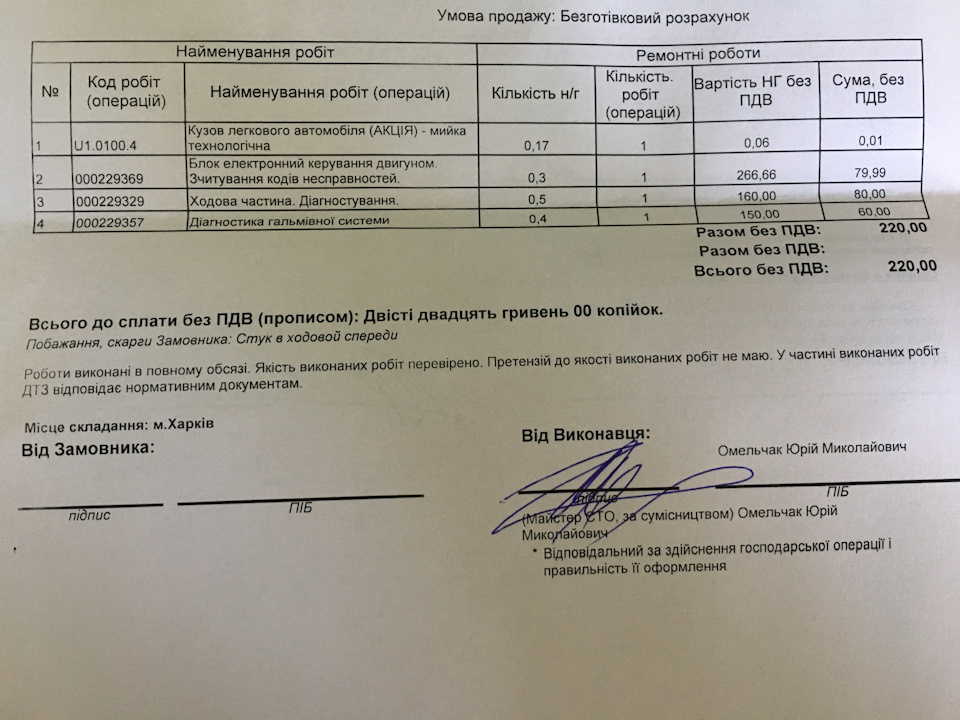 Діагностика на офіційному сервісі та розбір каско. 1