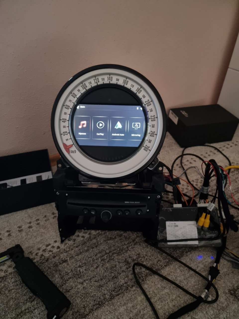 Carplay (AndroidAuto) + покращення звуку Mini r56 5