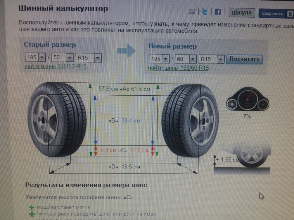 + від збільшення профілю гуми 3