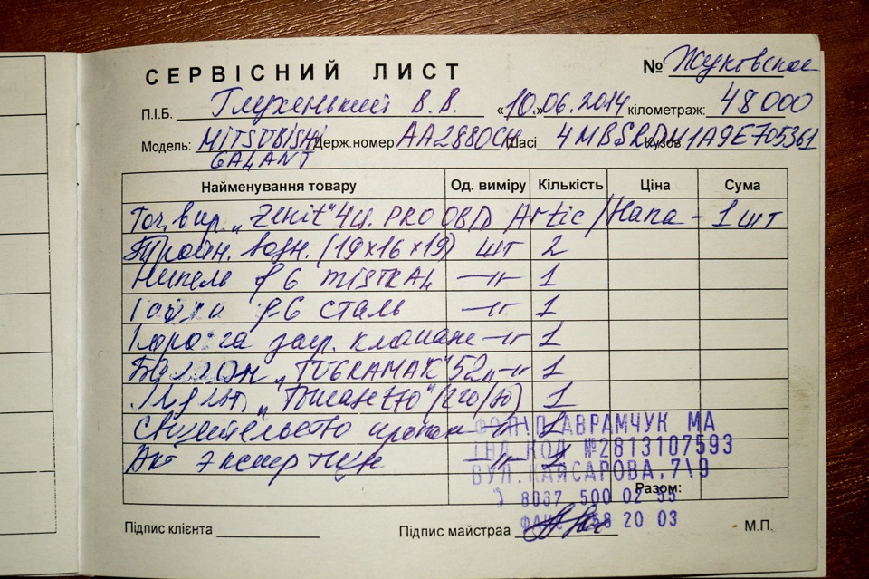 ГБО: відгук про установника 5