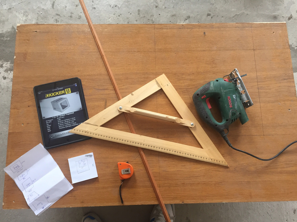 Пилим короб під S12L5 Kicker 1