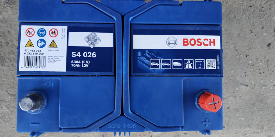 Акумулятор BOSH S4 026 630A 70Ah та адаптація дросельної заслінки 2
