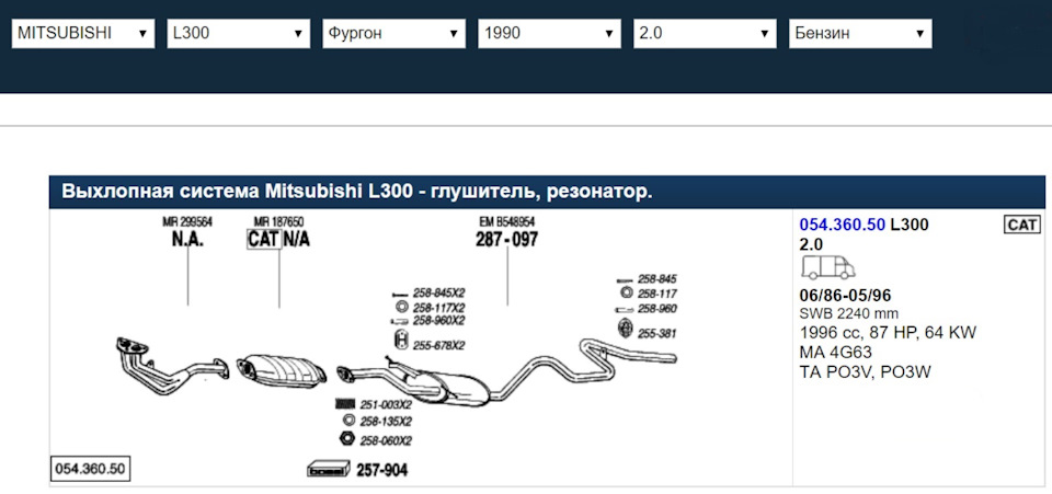 Вихлопна система Mitsubishi L300 - Заміна прокладки випускного колектора та глушника. 1