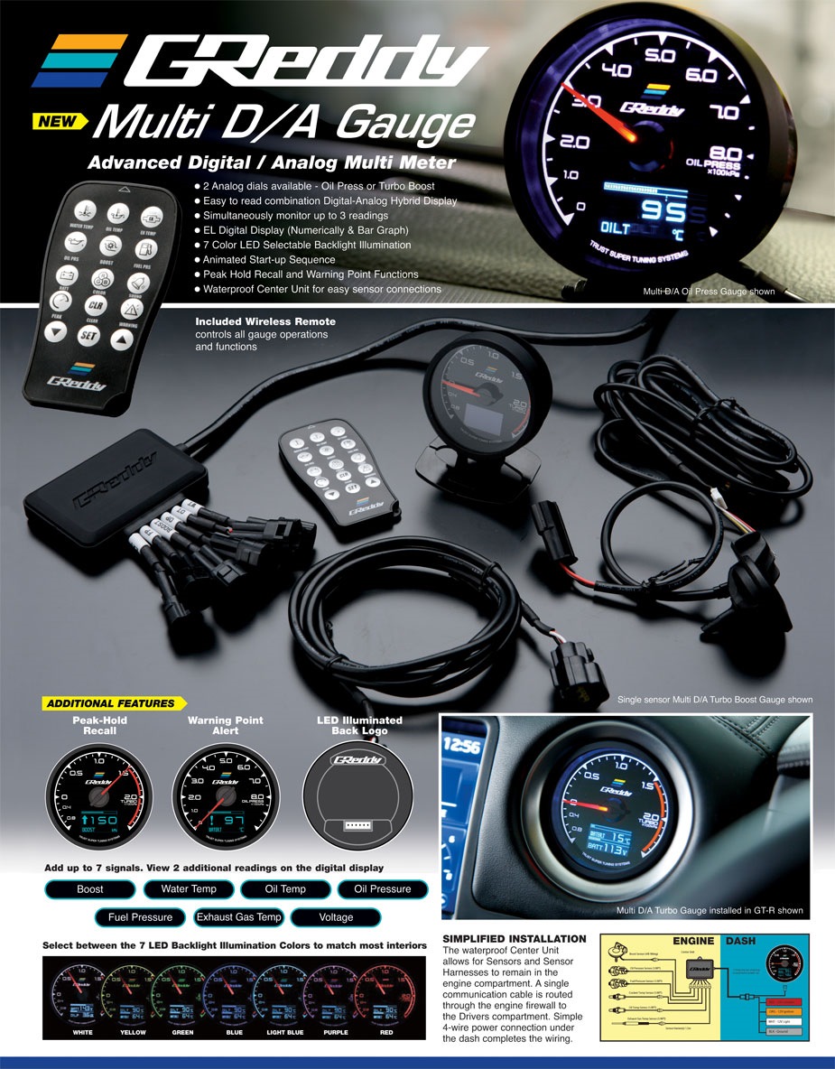 Будильник GREDDY Multi D/A Gauge 1