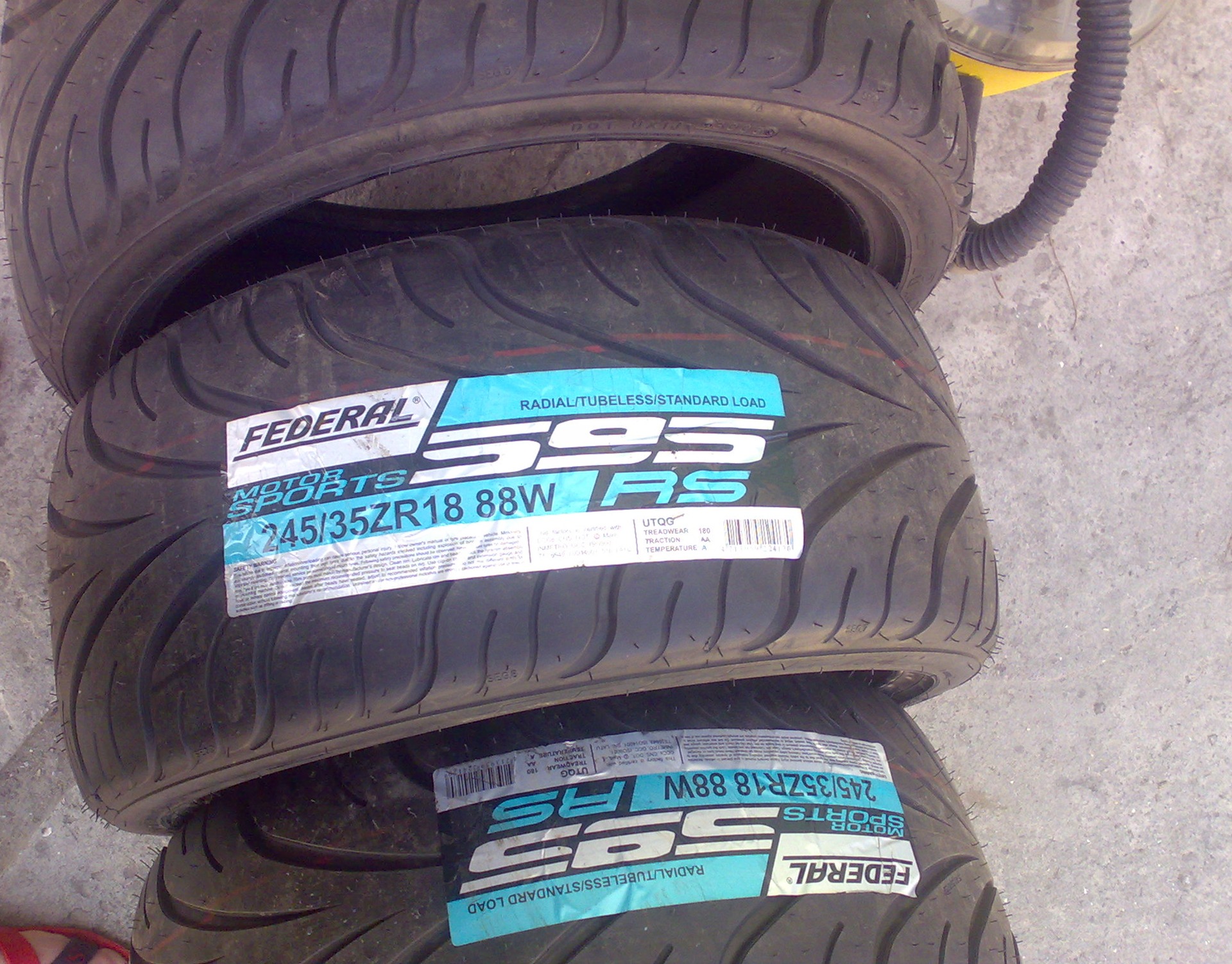 Нові покришки Federal 595 RS 245/35/R18 (напівлик рулює) 2