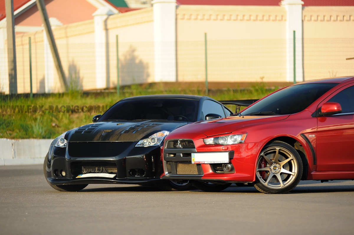 Mitsubishi EVO X vs Nissan 350Z 5