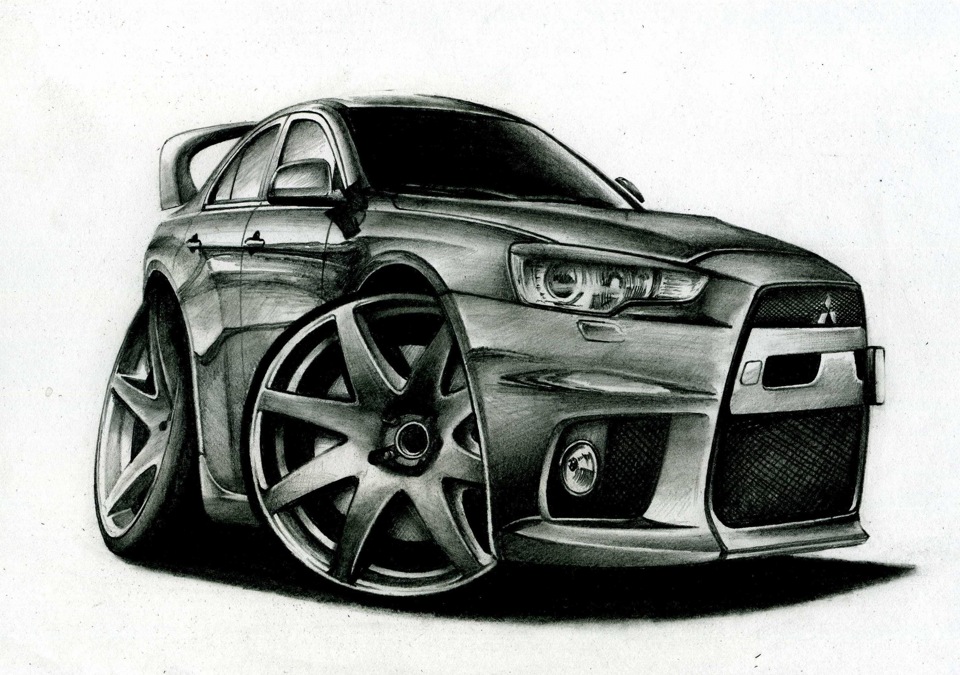 шарж Mitsubishi Lancer Evolution X 2