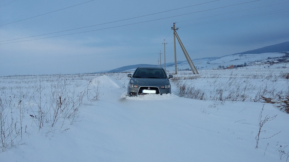 Сніг та Lancer X 5