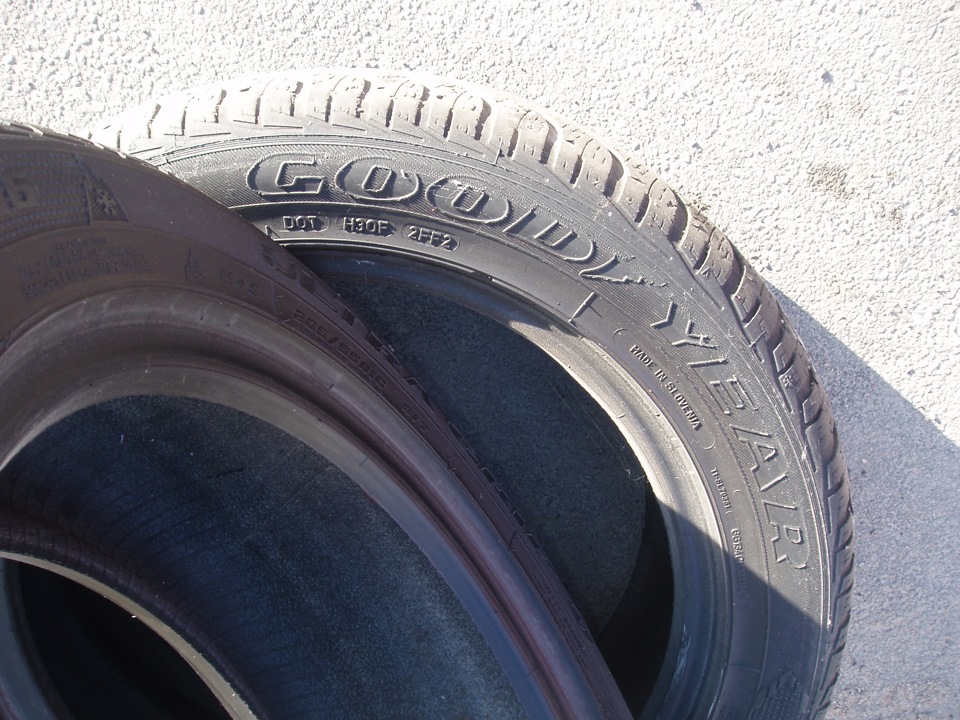 Зима. Goodyear 205/55/r16 перед Michelin 215/55/r16 зад 4