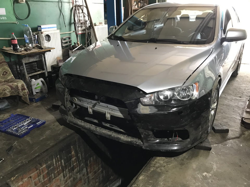 Бампер EVO X на Lancer x 3