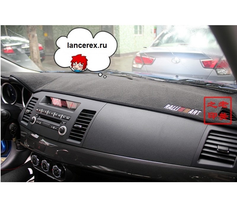 Килимок на передню панель Lancer X 1