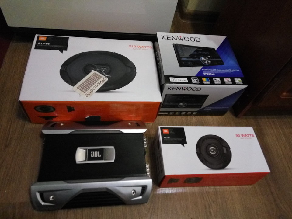 Акустика JBL gt7-96, gt7-4, та магнітола KENWOOD dpx206u 1