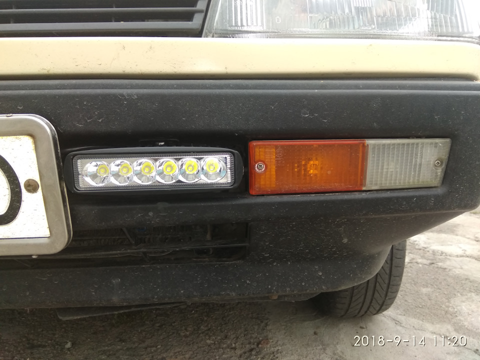 Установка LED туманок та номерна рамка. 4