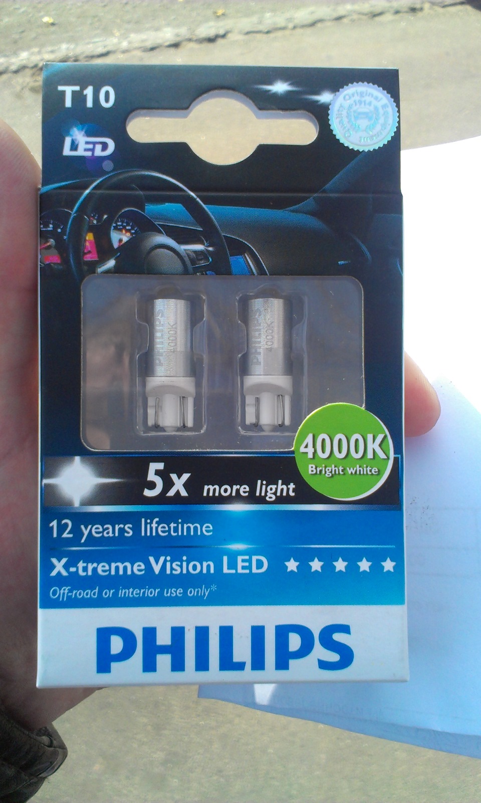 Світлодіоди в передні габаритні вогні. Philips 12964 2led 4000К. 2