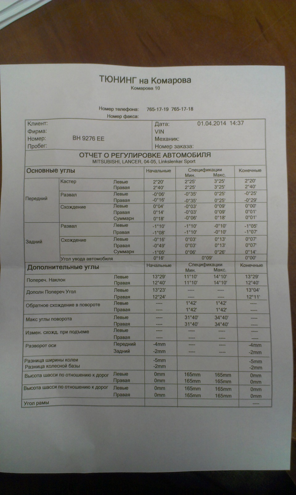 Кути встановлення коліс. 5