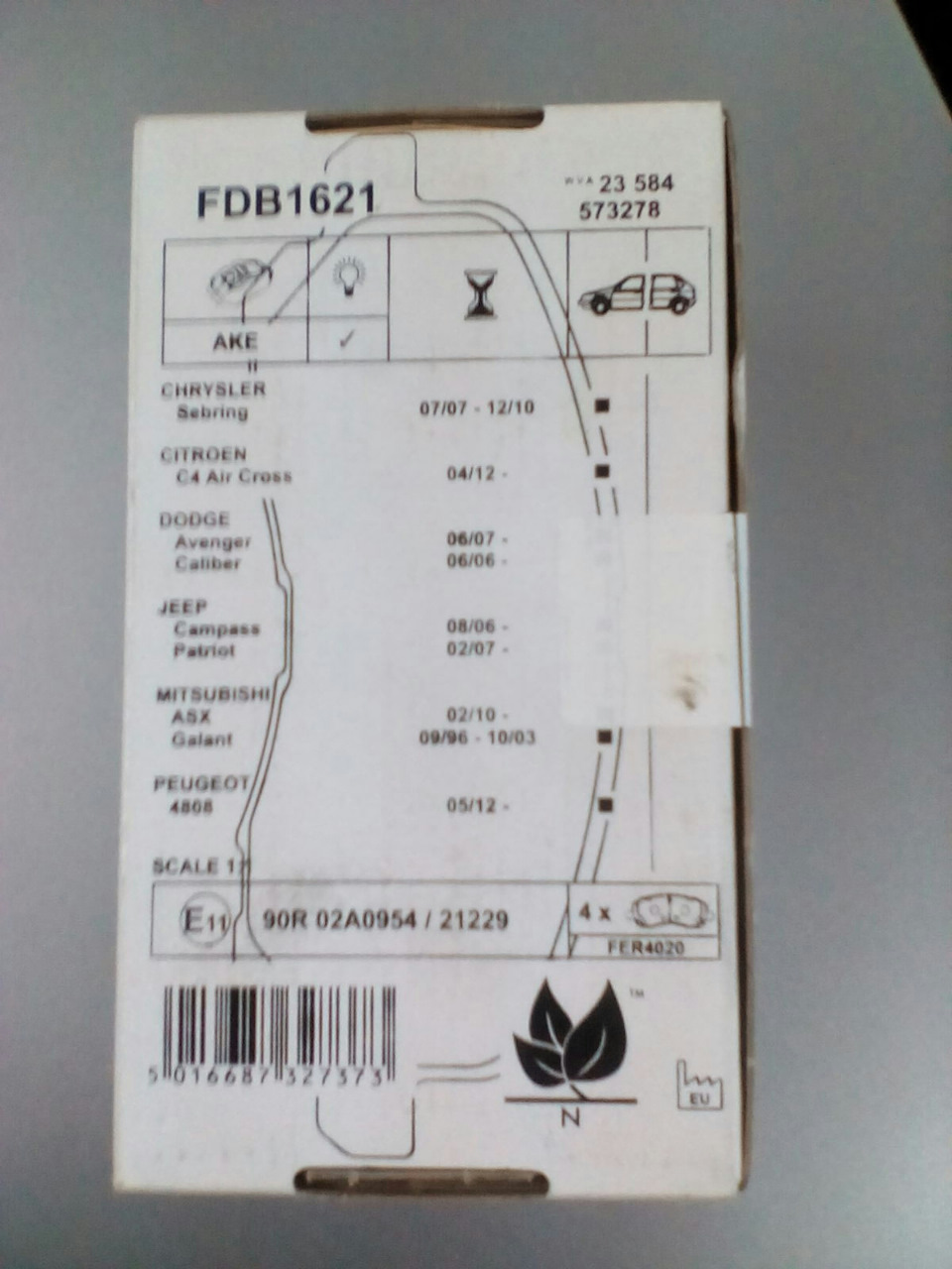 Передні гальмівні колодки Ferodo FDB 1621 3