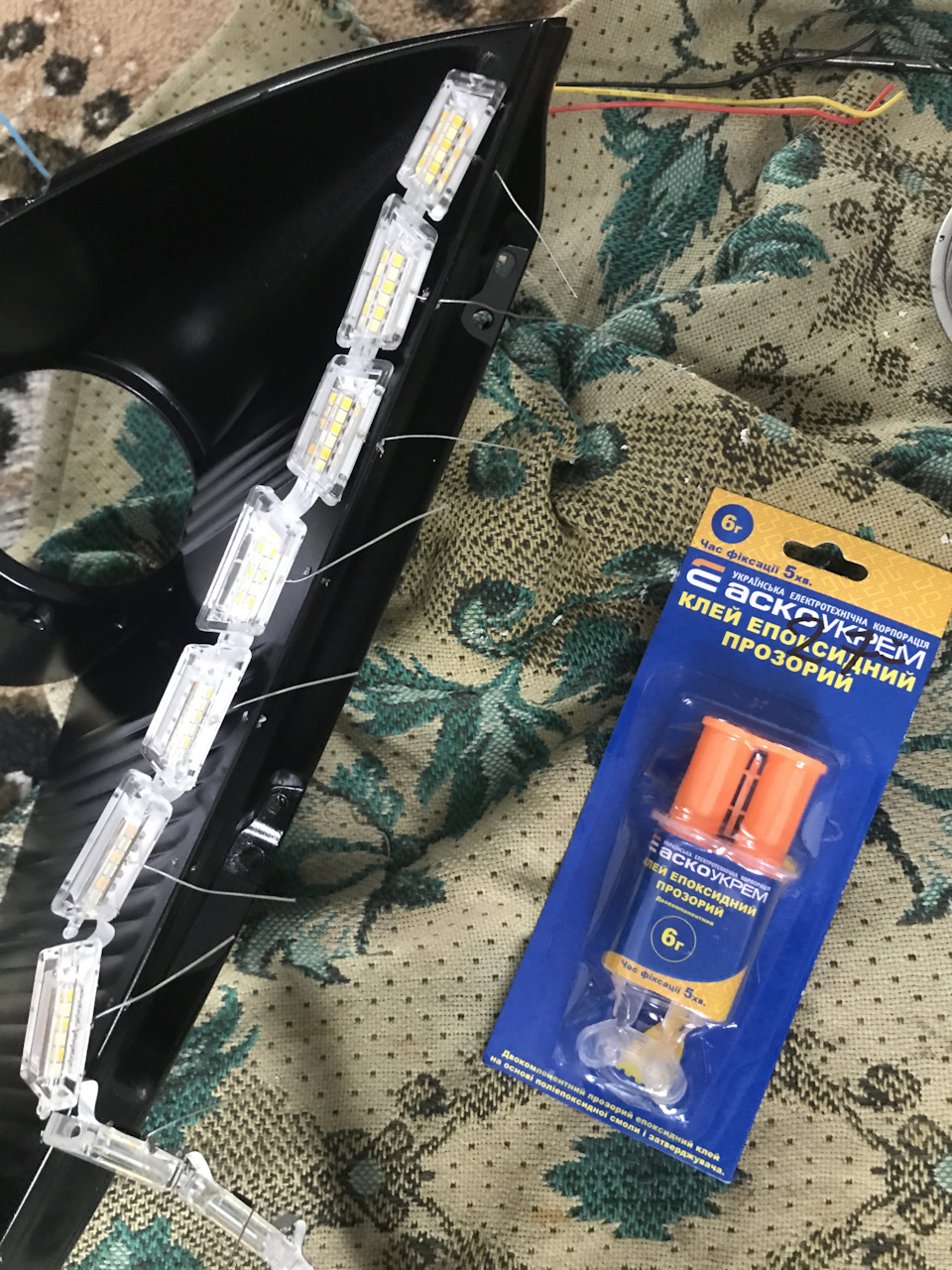 Фарі Crystal LED strip daylight DRL with yellow moving 5
