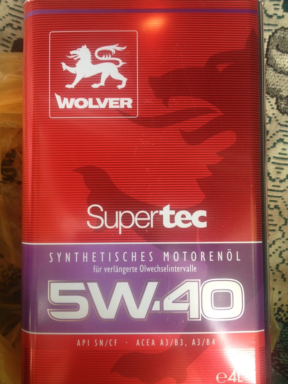 Моторна олива Wolver Supertec 5w40 1