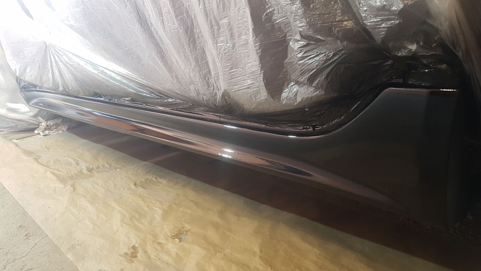 Покраска порогов Lancer X 4