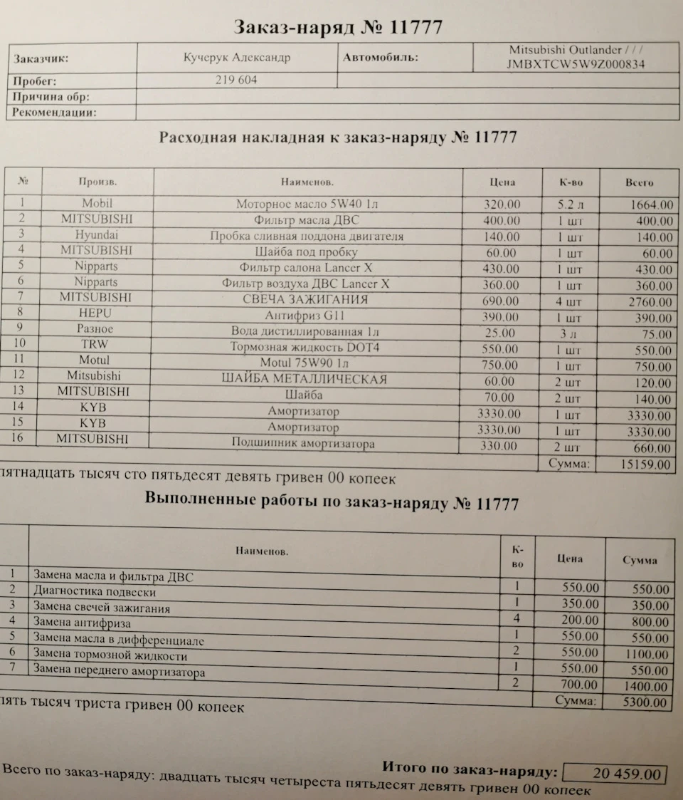 ТО220000км