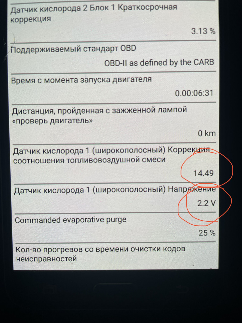 Check engine лається на бідну суміш p2096 3