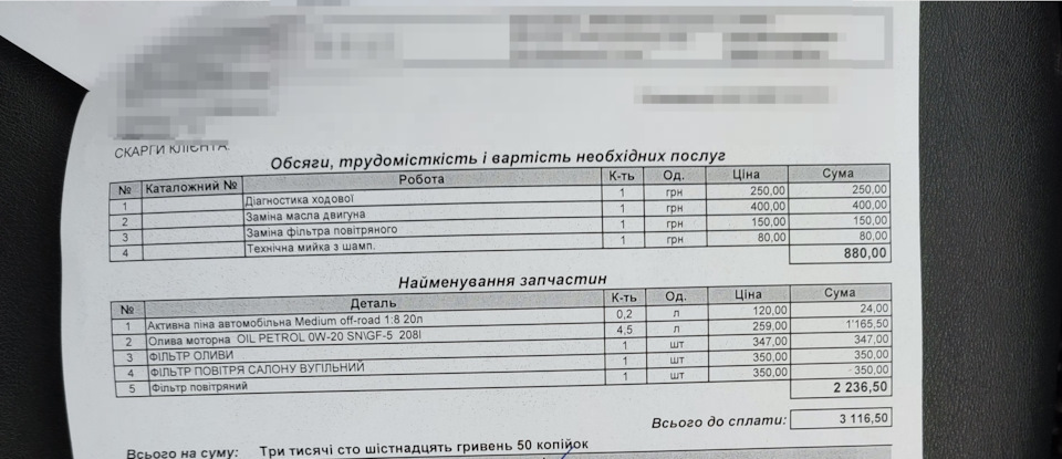 ТО 30156 миль і ще трохи про лобове 5