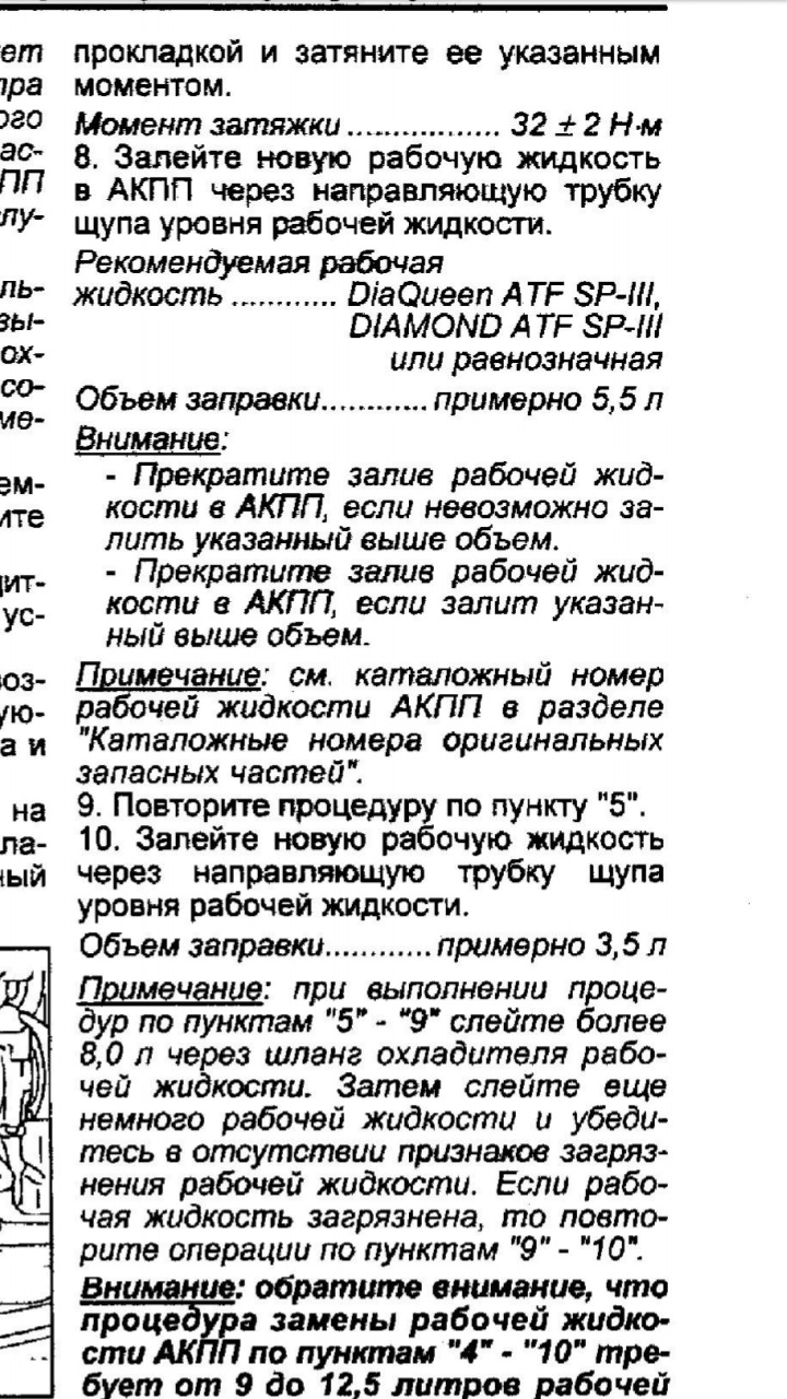 Заміна мастила АКПП 5