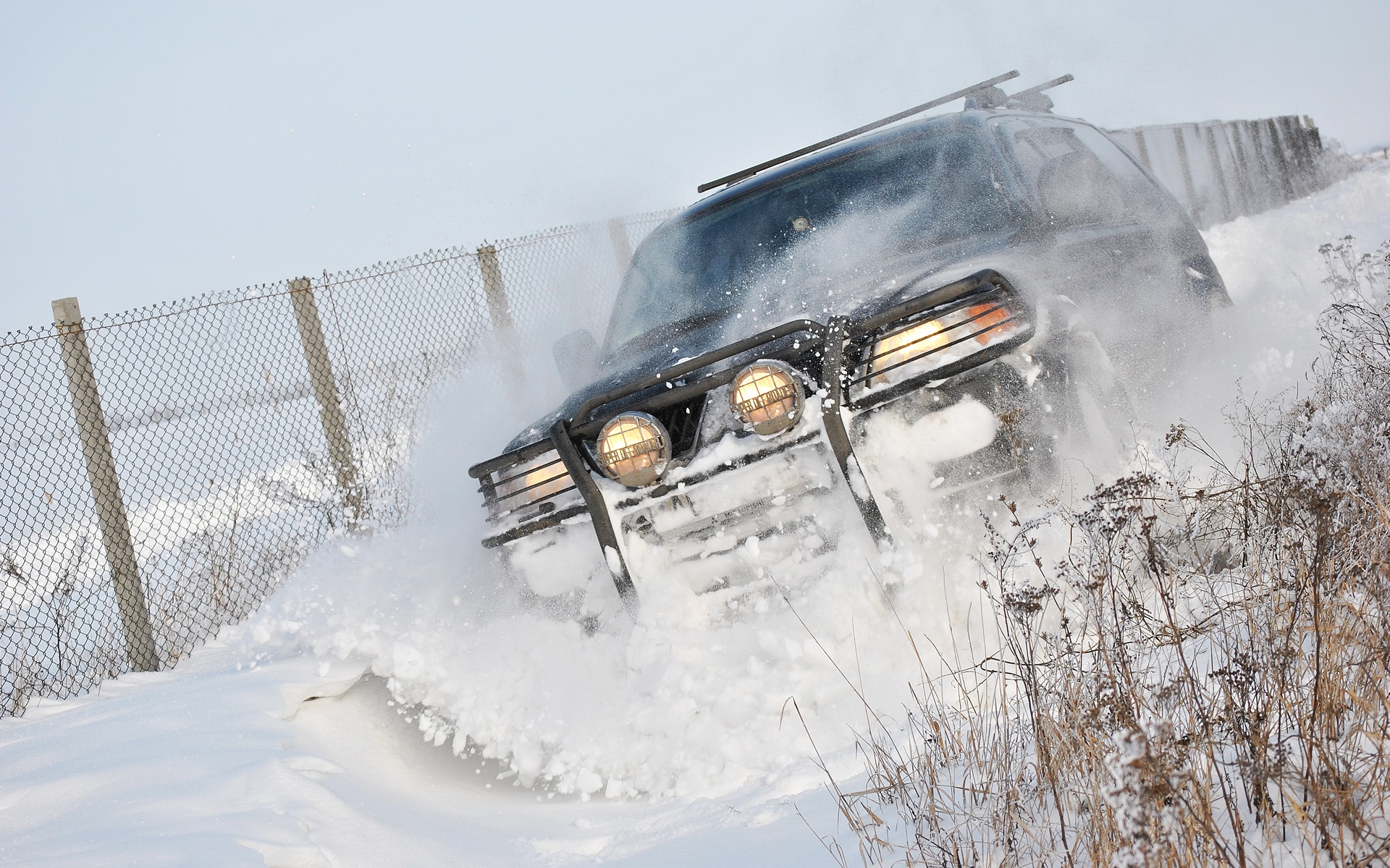 L200 & Pajero Sport & LC Prado 120 - TEST Deep Snow 1