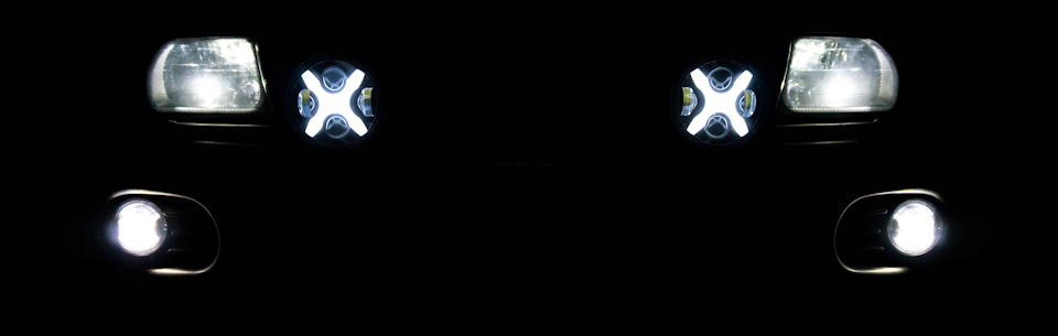 Світлодіодні фари (LED, Додаткові, Універсальні) на Mitsubishi Pajero Sport - Огляд та тест 4
