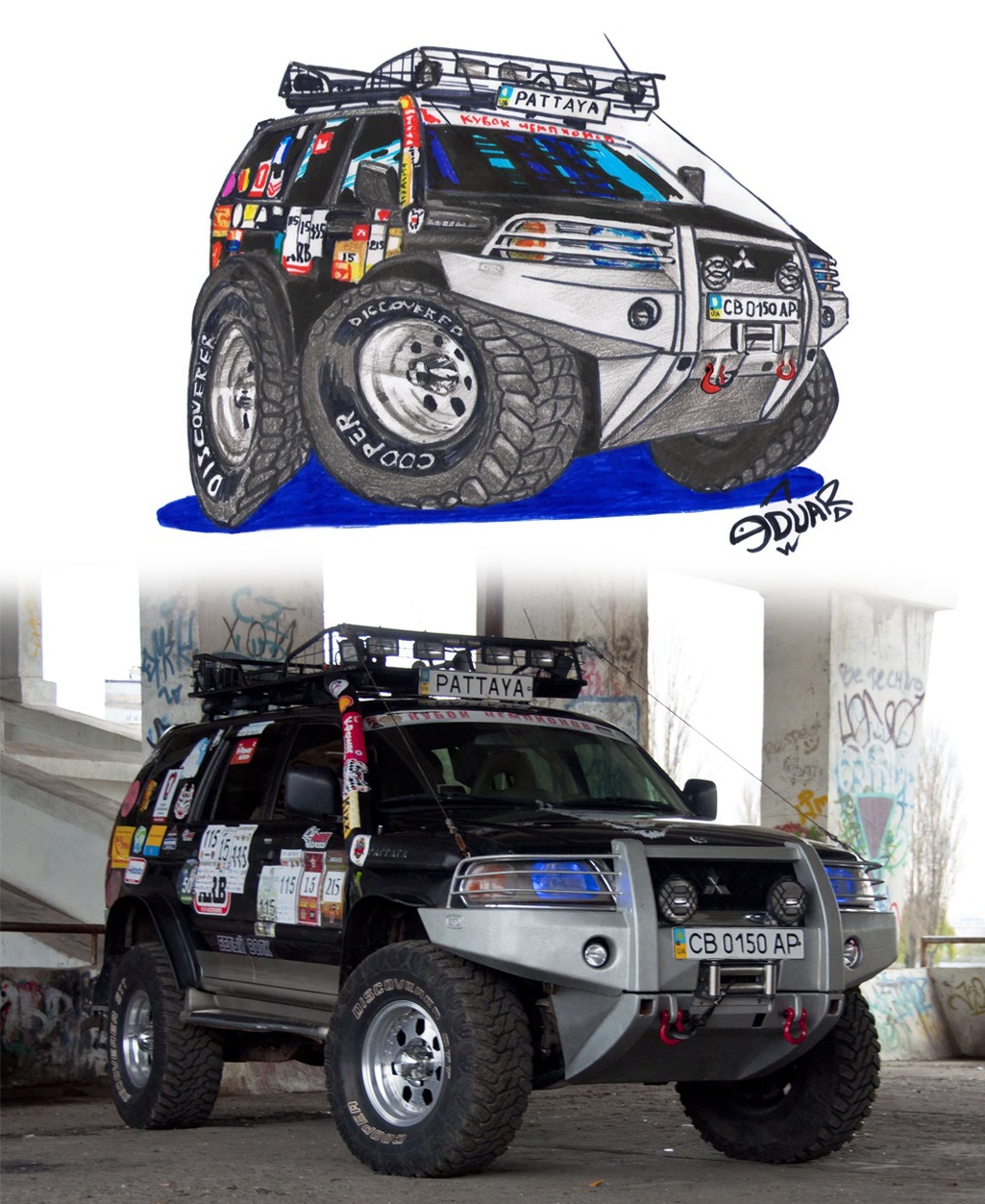 Шарж на Mitsubishi Pajero Sport Pattaya 4