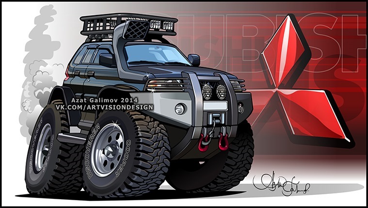 Замовний шарж на Mitsubishi Pajero Sport Pattaya 3