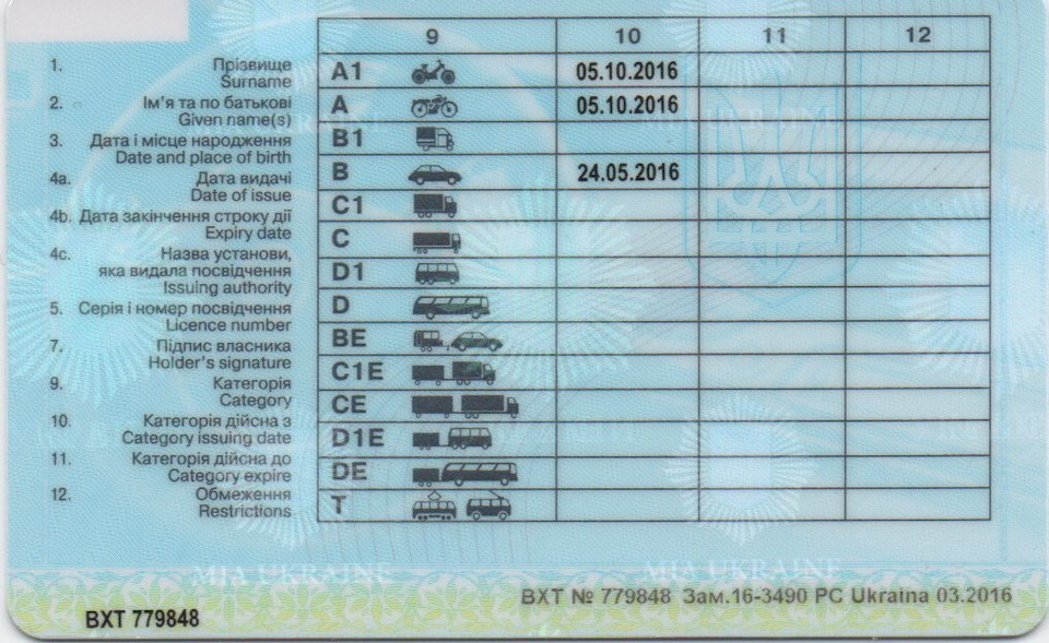 Категорії у правах 1