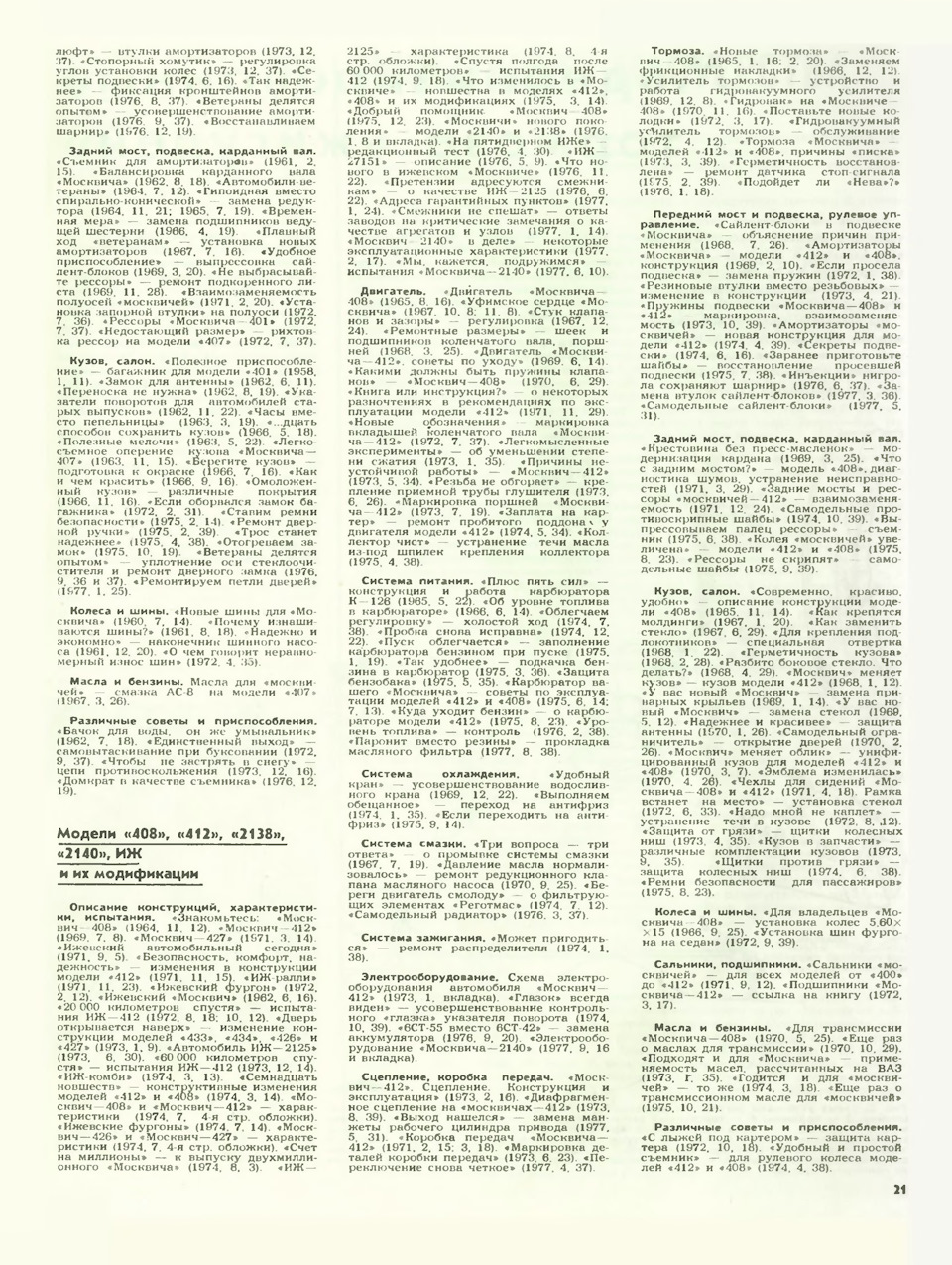 Все про Москвичів 401,402,407,403,408,412,412 ІЖ, 2140 2