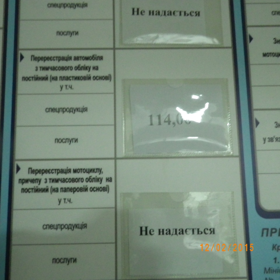 Вартість послуг МРЕВ 2