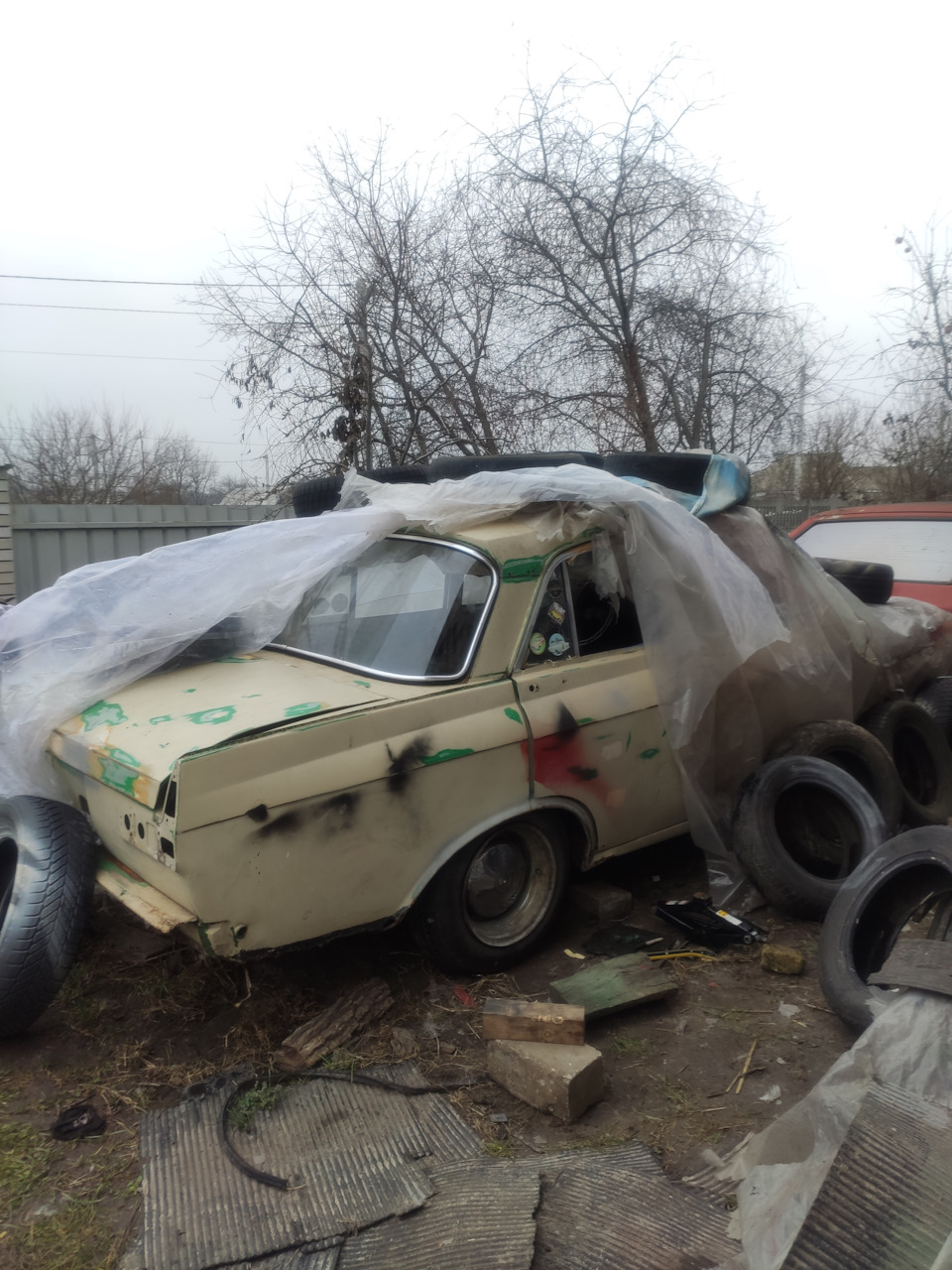 Взув одне колесо для примірки 1
